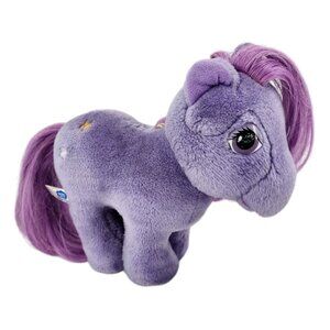 Vintage Hasbro Softies My Little Pony Blossom Purple Plush Stuffed Animal